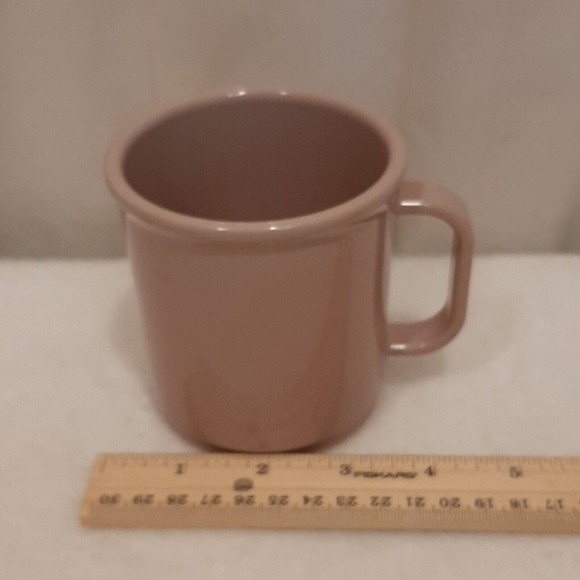 Vintage Rubbermaid Plastic Coffee Mugs Light Pink Mauve Melamine Replacement #3 - Picture 5 of 16